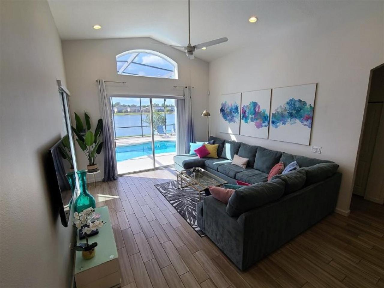 #372-Welcome To Lightwater Villa, Your Modern Disney Vacation Home! South-Facing Pool & Spa Overlooking Lake Kissimmee Exterior foto