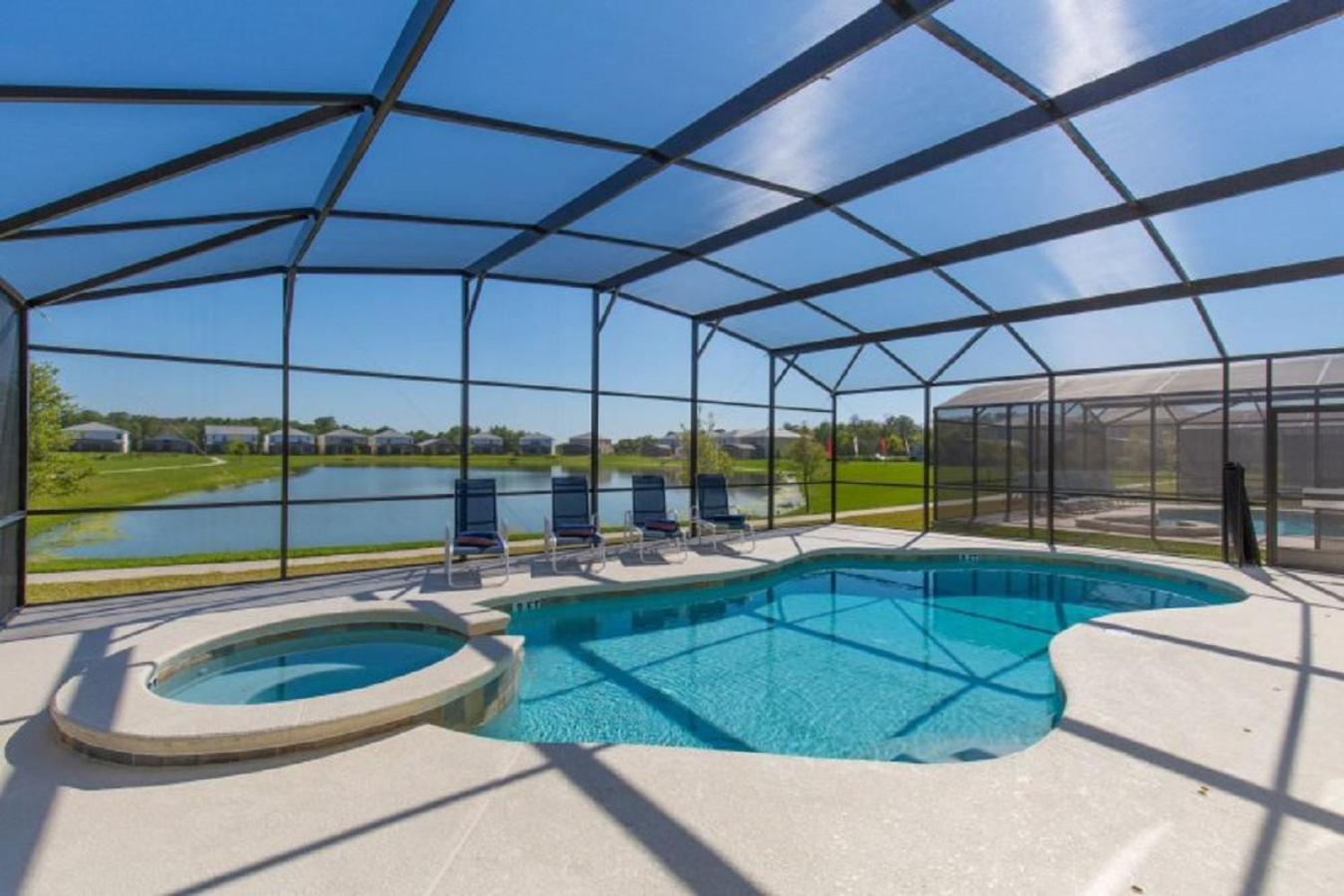 #372-Welcome To Lightwater Villa, Your Modern Disney Vacation Home! South-Facing Pool & Spa Overlooking Lake Kissimmee Exterior foto
