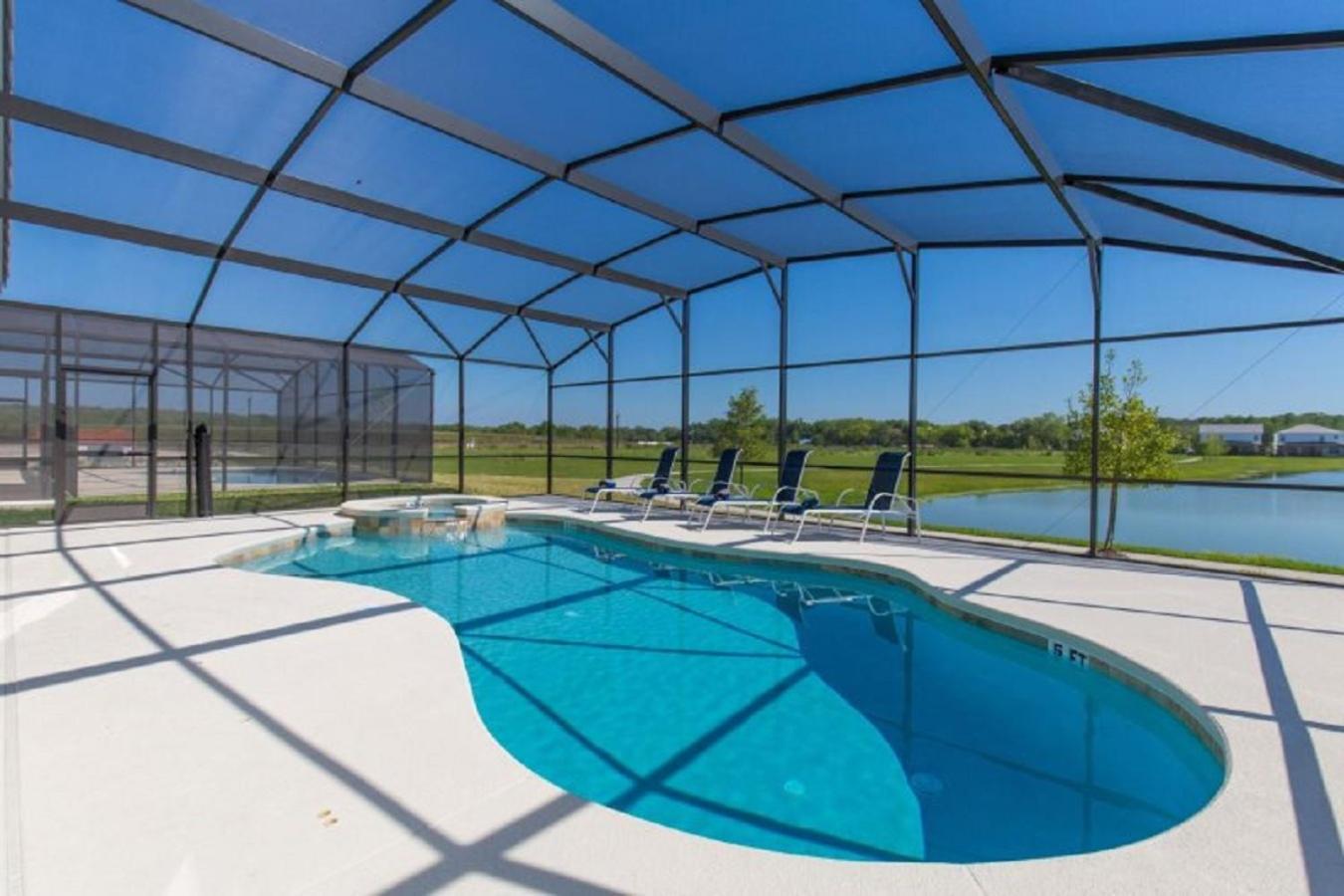 #372-Welcome To Lightwater Villa, Your Modern Disney Vacation Home! South-Facing Pool & Spa Overlooking Lake Kissimmee Exterior foto