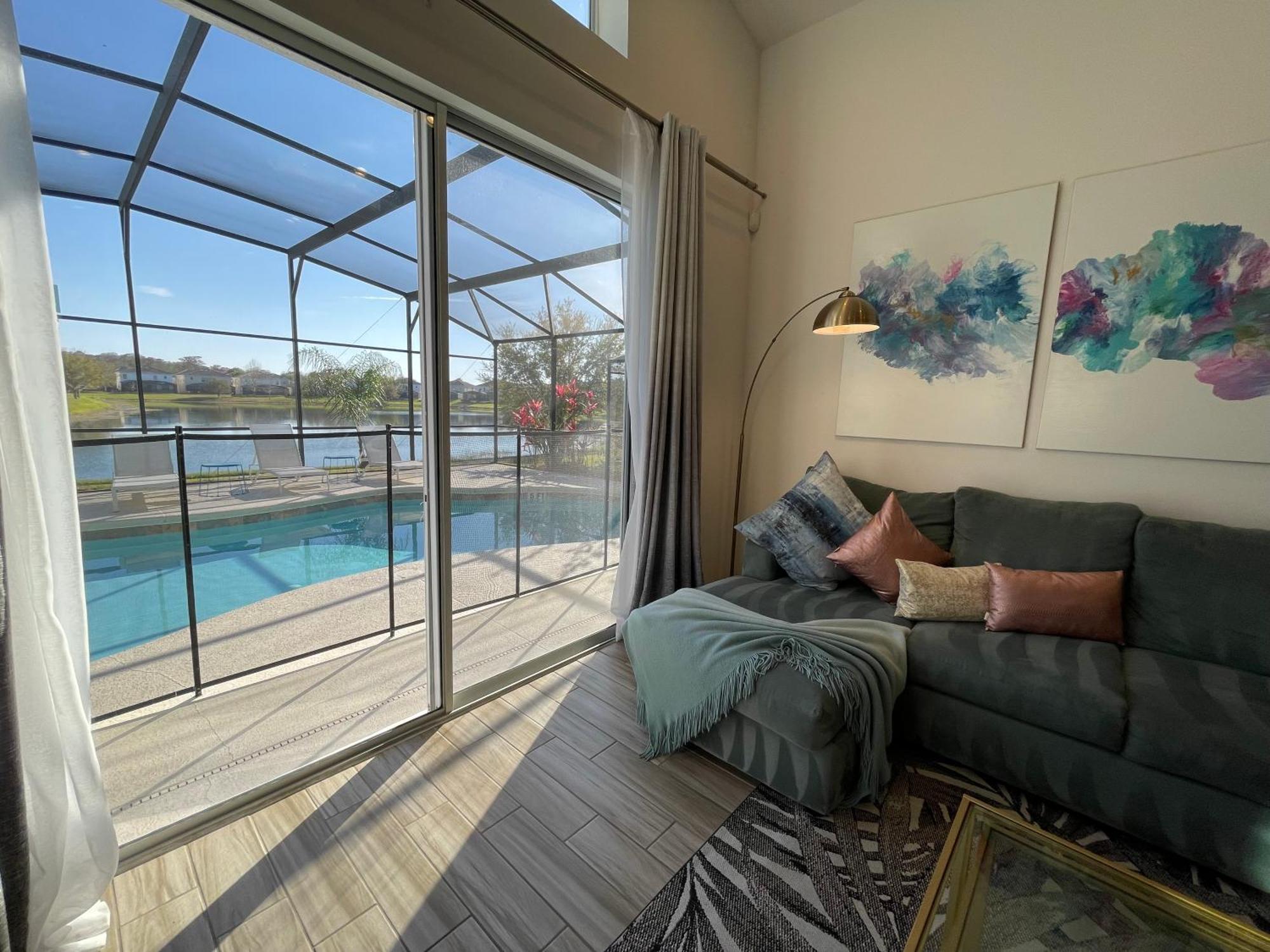 #372-Welcome To Lightwater Villa, Your Modern Disney Vacation Home! South-Facing Pool & Spa Overlooking Lake Kissimmee Exterior foto