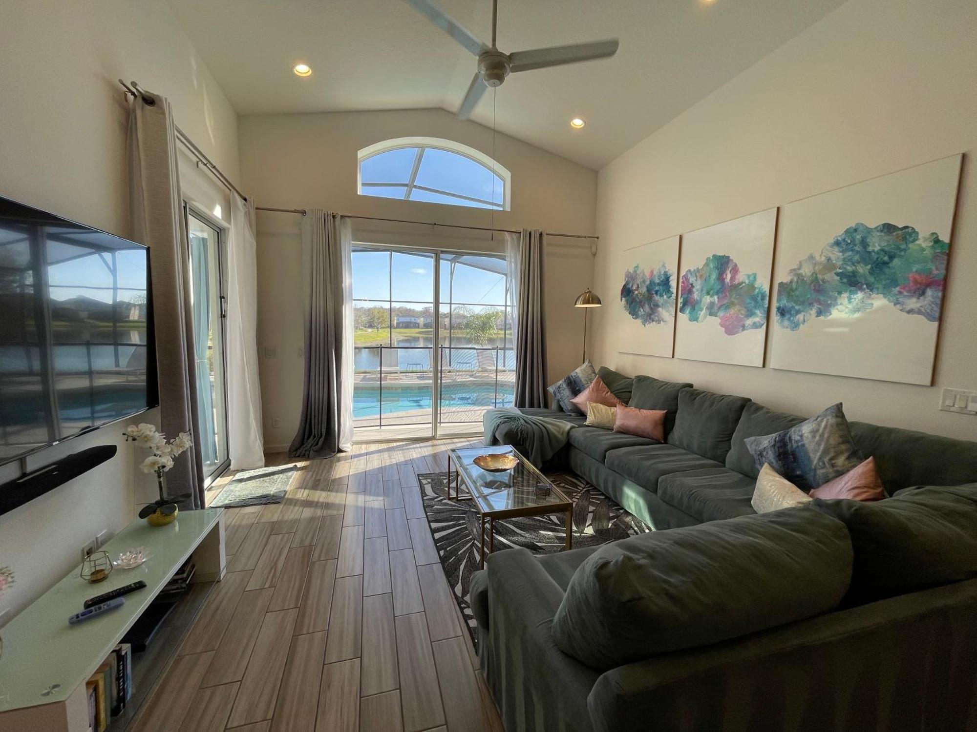 #372-Welcome To Lightwater Villa, Your Modern Disney Vacation Home! South-Facing Pool & Spa Overlooking Lake Kissimmee Exterior foto